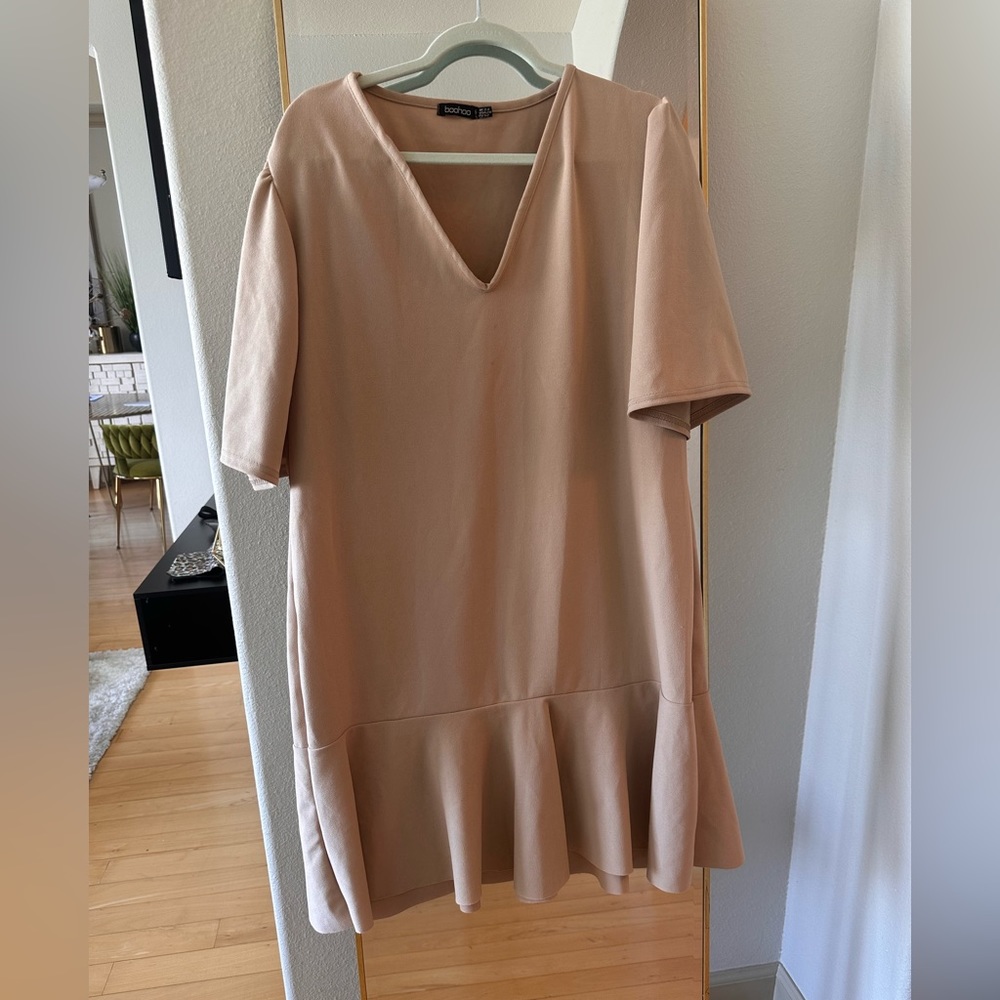 Tan skater dress